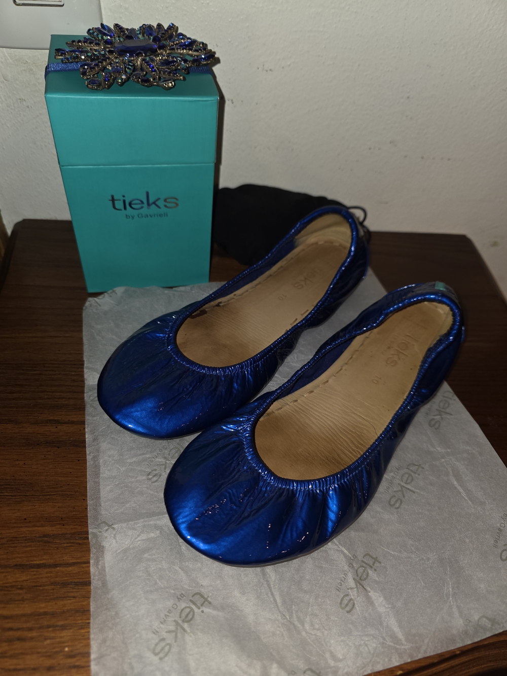 Tieks Metallic Royal Blue Ballet Flats
